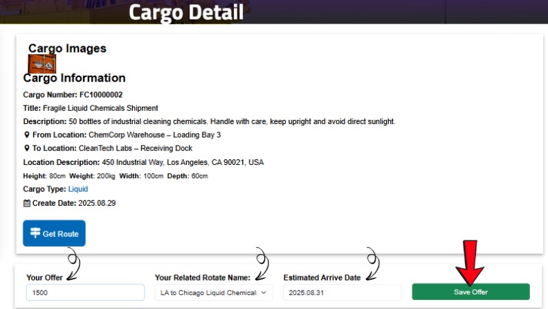 Make Offer Cargo